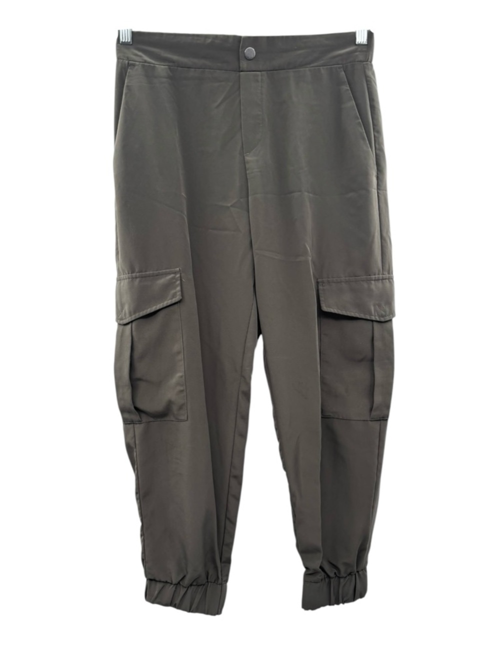 Zara Women’s  Dark Khakis High Waisted Cargo Joggers Size Large